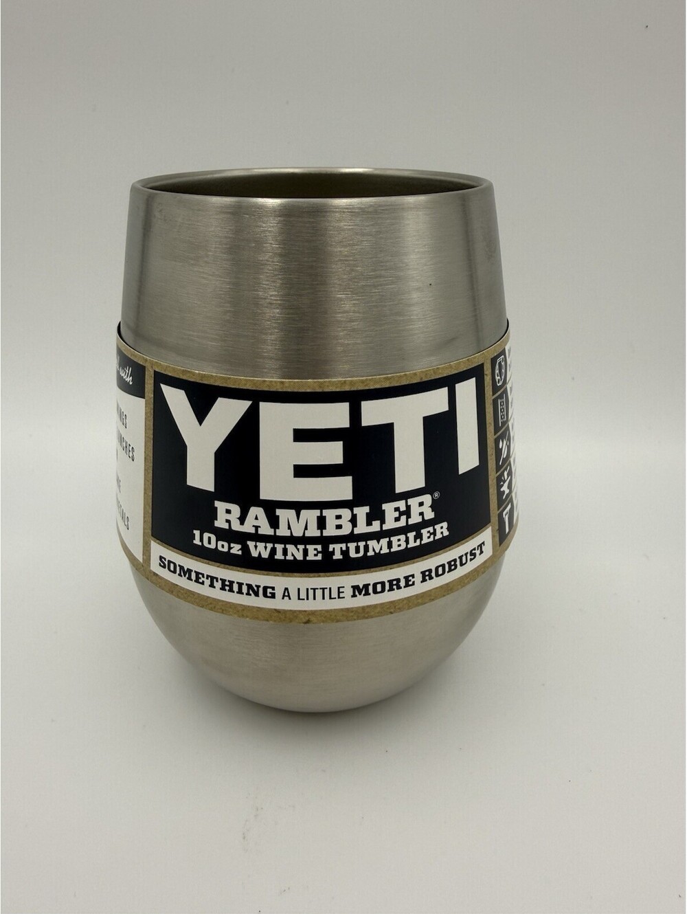 YETI Rambler 10 oz Wine Tumbler Stainless Steel *No Lid* New